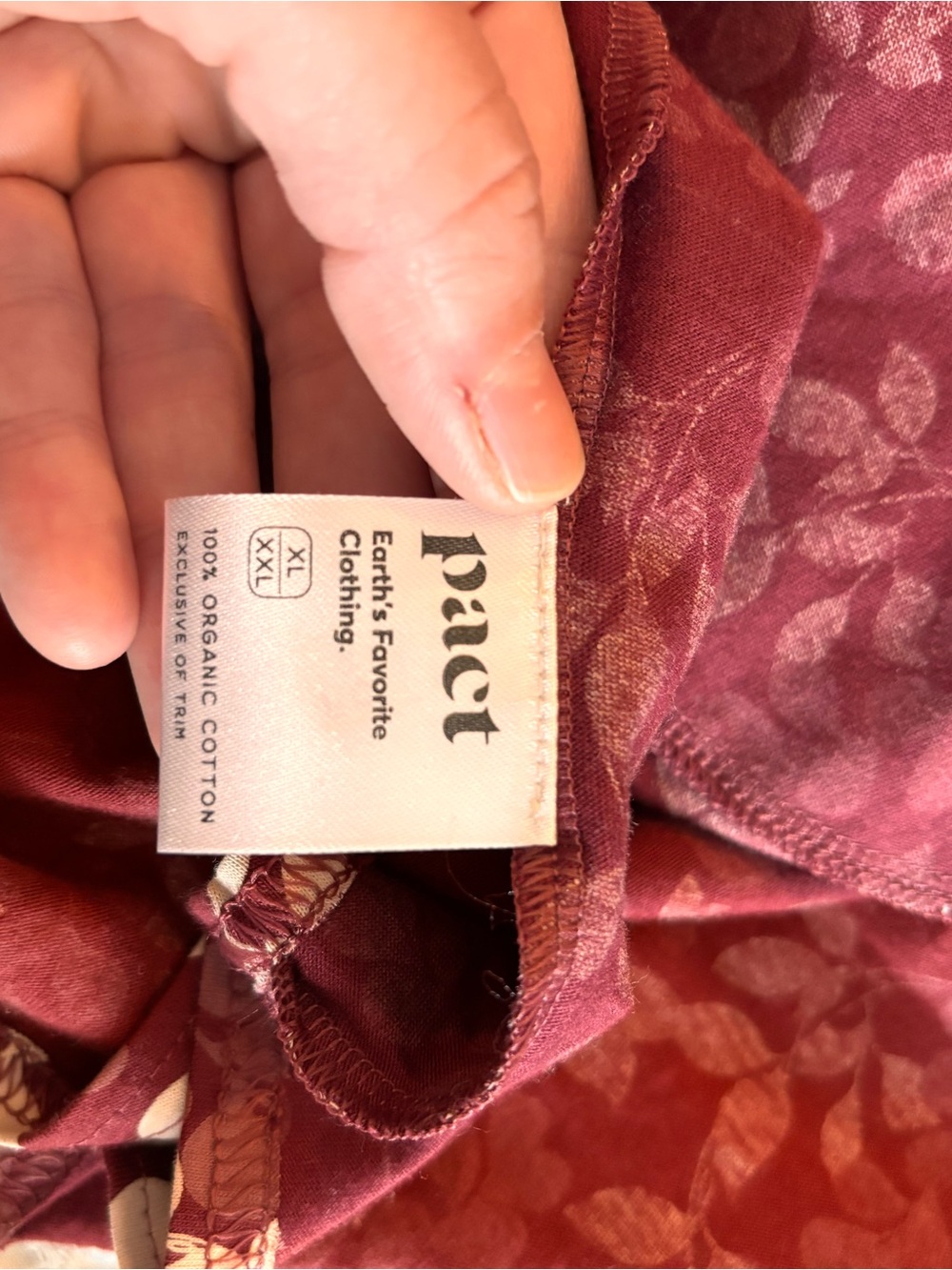 Pact XL/XXL Floral Pajama Short Robe - Picture 11 of 12
